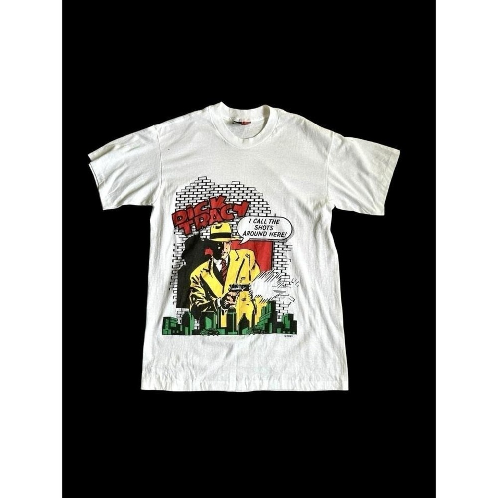 Vintage 90's Deadstock Disney Dick‎ Tracy Single Stitch T-Shirt Sz Large *marks